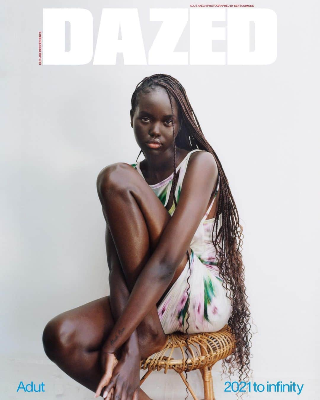 Dazed Magazineさんのインスタグラム写真 - (Dazed MagazineInstagram)「Sitting pretty 🌸⁠⁠ ⁠⁠ @adutakech shines in @kenzo on the cover of our spring 2021 issue. ⁠⁠ Photography @senta.simond⁠⁠ Styling @agata_belcen ⁠⁠ Hair @soichiinagaki⁠⁠ Make-up @siddharthasimone⁠⁠ Casting @noah__shelley Set design @suzannebeirne  Nails @saffrongoddard  Editor-in-chief @isabellaburley  Art director @reidjamie  Fashion director @emmawyman  ⁠⁠ #AdutAkech wears all clothes @kenzo by @felipeoliveirabaptista SS21⁠⁠ ⁠⁠ Taken from the spring 2021 #2021toInfinity issue of #Dazed」2月24日 19時04分 - dazed