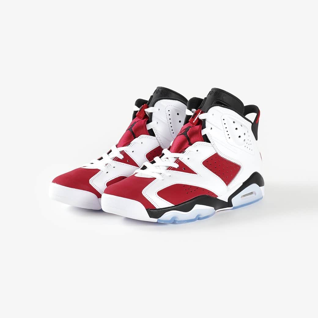 KICKS LAB. [ Tokyo/Japan ]のインスタグラム：「NIKE l "AIR JORDAN 6 RETRO CARMINE" White/Carmine/Black l Available in Store and Online Store. #KICKSLAB #キックスラボ」