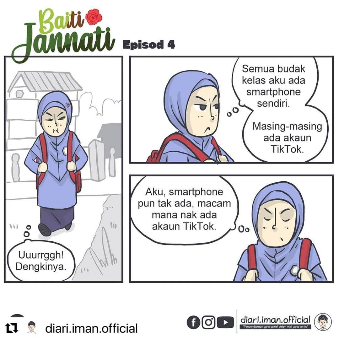 Koleksi Komik Malaysiaさんのインスタグラム写真 - (Koleksi Komik MalaysiaInstagram)「#Repost @diari.iman.official with @make_repost ・・・ Baiti Jannati - Episod 4 . #komikmalaysia #gengkomik  #komikdakwah #komikmuslim #komikcomel #komiktarbiah #cintaker #kartun #komikmalaysia #komikbersiri #komikharian #komikinstagram #koleksikomikmalaysia #gengkomik #instakomik #lukisandakwah #paidreview #muslimcomics #selfreminder #selfmotivate #positvevibes #dakwah #motivasi #quotes #manfaat #mesej #tarbiah #iman #lukisan #baitijannati #diariimanofficial」2月24日 13時37分 - tokkmungg_exclusive