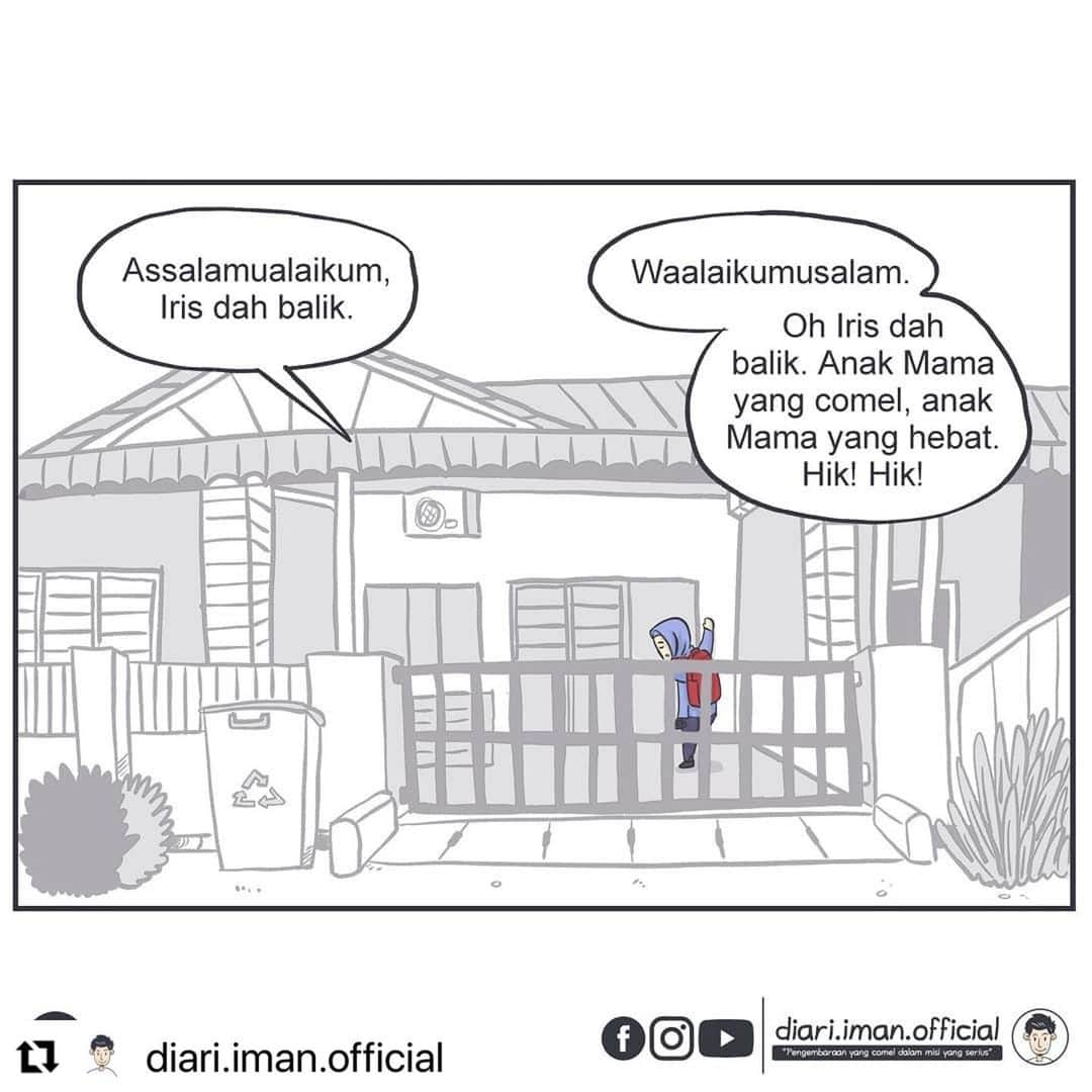 Koleksi Komik Malaysiaさんのインスタグラム写真 - (Koleksi Komik MalaysiaInstagram)「#Repost @diari.iman.official with @make_repost ・・・ Baiti Jannati - Episod 4 . #komikmalaysia #gengkomik  #komikdakwah #komikmuslim #komikcomel #komiktarbiah #cintaker #kartun #komikmalaysia #komikbersiri #komikharian #komikinstagram #koleksikomikmalaysia #gengkomik #instakomik #lukisandakwah #paidreview #muslimcomics #selfreminder #selfmotivate #positvevibes #dakwah #motivasi #quotes #manfaat #mesej #tarbiah #iman #lukisan #baitijannati #diariimanofficial」2月24日 13時37分 - tokkmungg_exclusive