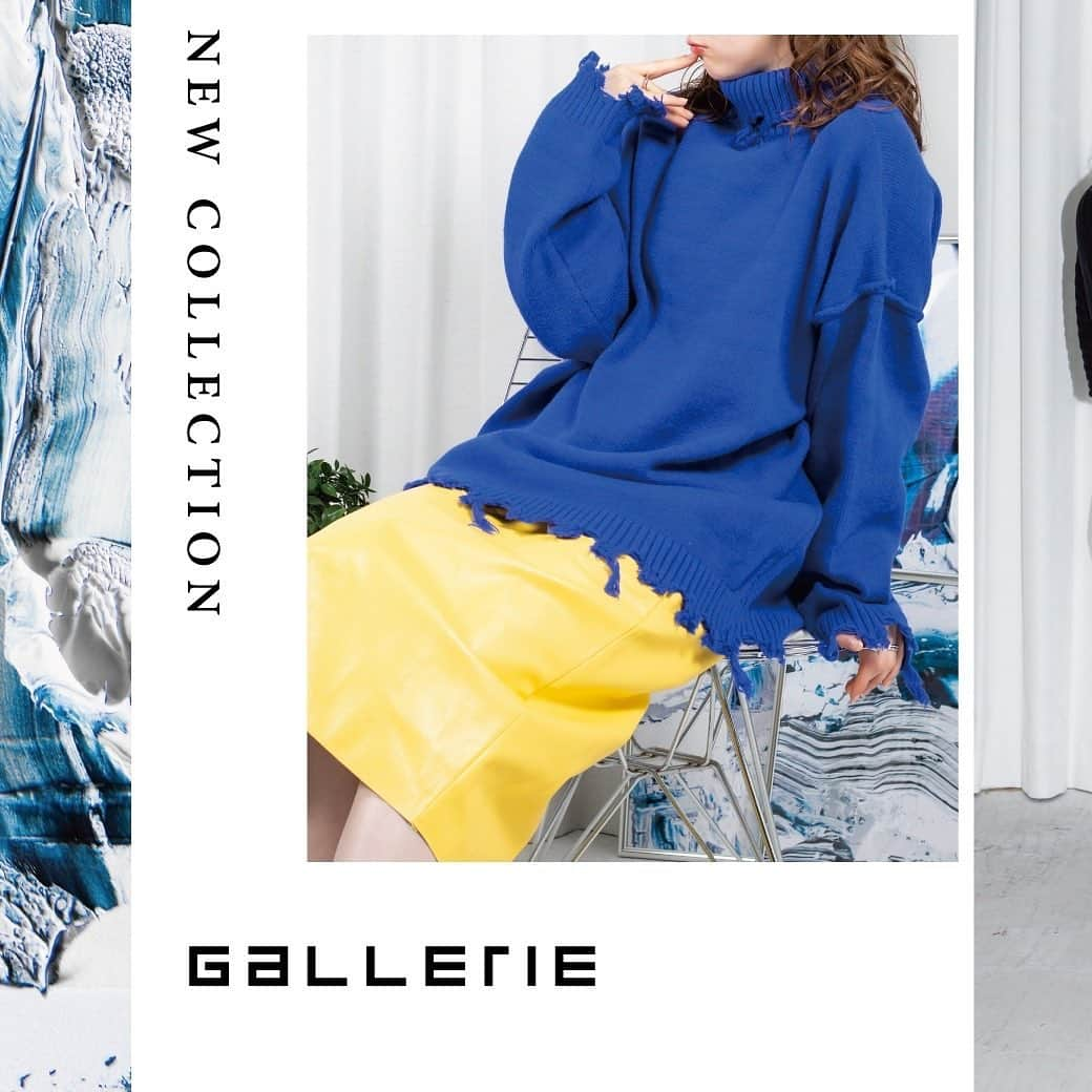 gallerieさんのインスタグラム写真 - (gallerieInstagram)「. 2021 spring/summer collection ————————————  ☑︎ Big Turtle Damage Knit (¥7,990+tax) ☑︎ Back Slit Leather Tight Skirt (¥4,990+tax）  ▶︎ online / kyoto / osaka  #gallerie #2021SS #21SS  ———————————— #お問い合わせ番号w1928」2月24日 13時43分 - kalekale_official