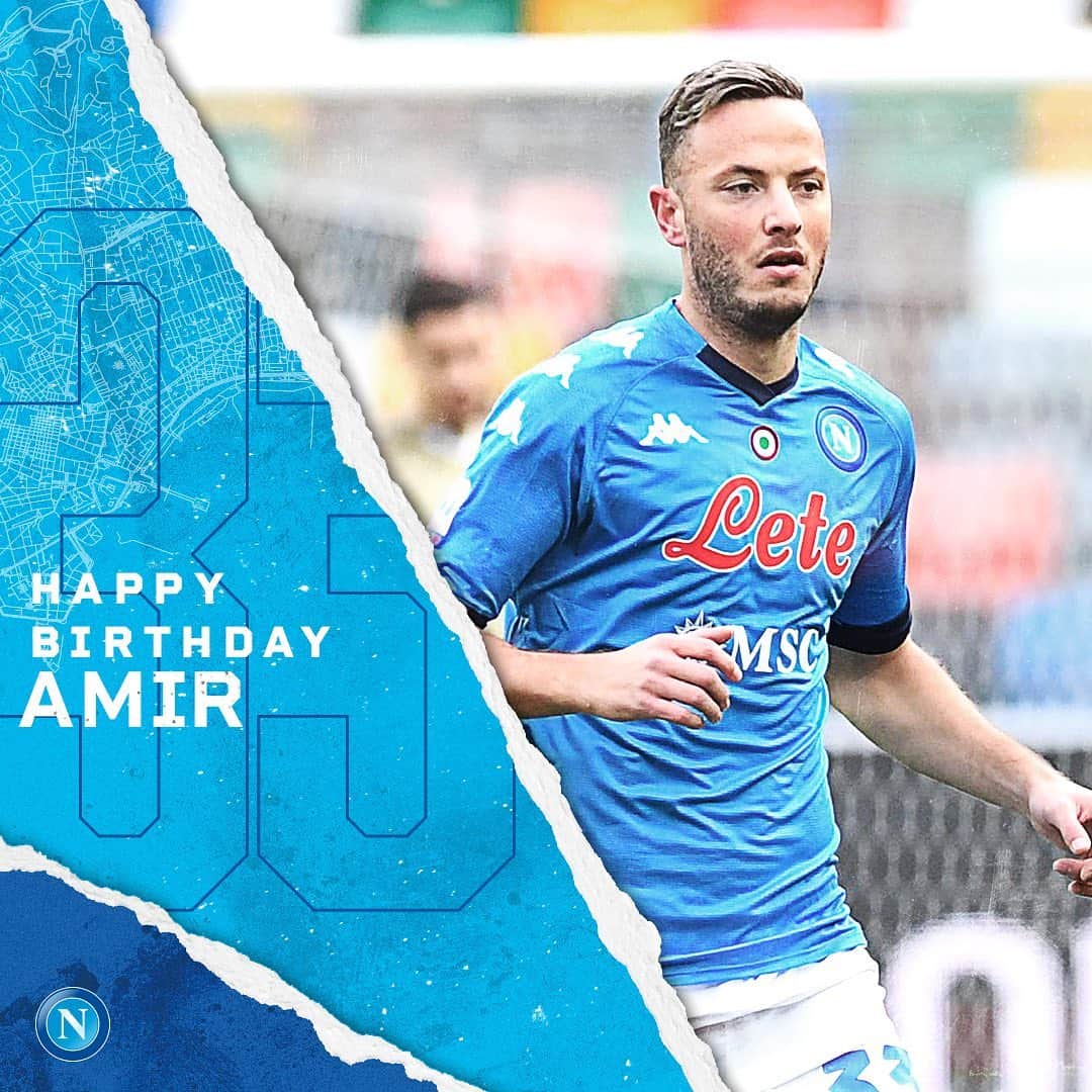 SSCナポリさんのインスタグラム写真 - (SSCナポリInstagram)「🎂 Happy Birthday, Amir!  💙 #ForzaNapoliSempre」2月24日 17時46分 - officialsscnapoli