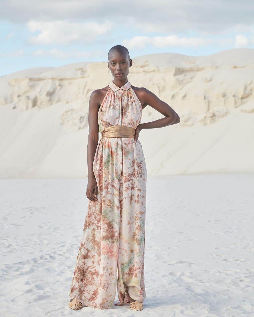 メドモアゼルのインスタグラム：「The trend still has a bright future ahead of it with this long jumpsuit in soft printed shades💜  Spring / Summer collection 21   Mesdemoisellesparis.com #mesdemoisellesparis」