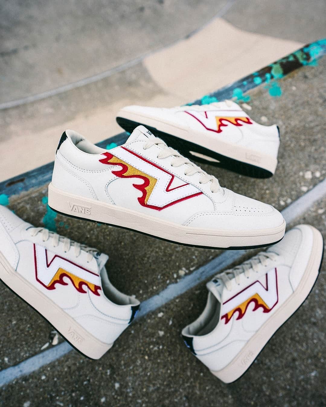 Foot Lockerのインスタグラム：「Bring the heat with the 90s-inspired Vans Low Land , available online & in-store. 🔥 🔥」