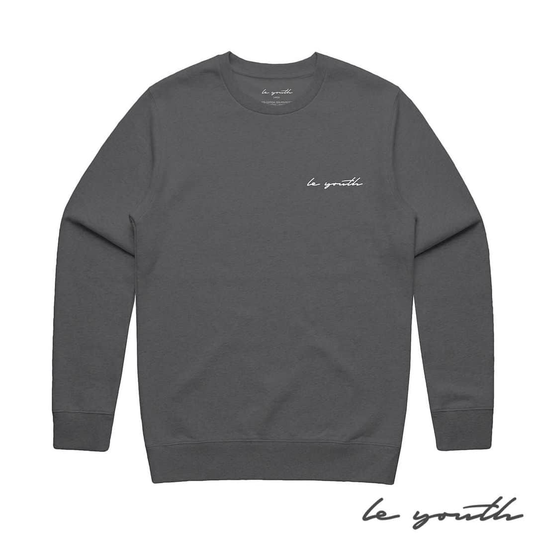 ル・ユースさんのインスタグラム写真 - (ル・ユースInstagram)「After all these years, today you can officially buy Le Youth merch! Head over to the store to check out the newly launched Le Youth Signature Collection. Link in bio.   With the Signature Collection, I wanted to create a line that would reflect what I would personally wear - minimal, elevated basics, inspired by vintage classics. I wanted this to be distinguished from traditional artist merch (which is actually coming later!). If I was going to wear merch, this is what I would wear.  The store is launching with a *limited quantity* of Premium Crewneck Sweatshirts and T-shirts. More Signature Collection pieces to come in the future! ❤️」2月25日 3時52分 - leyouth