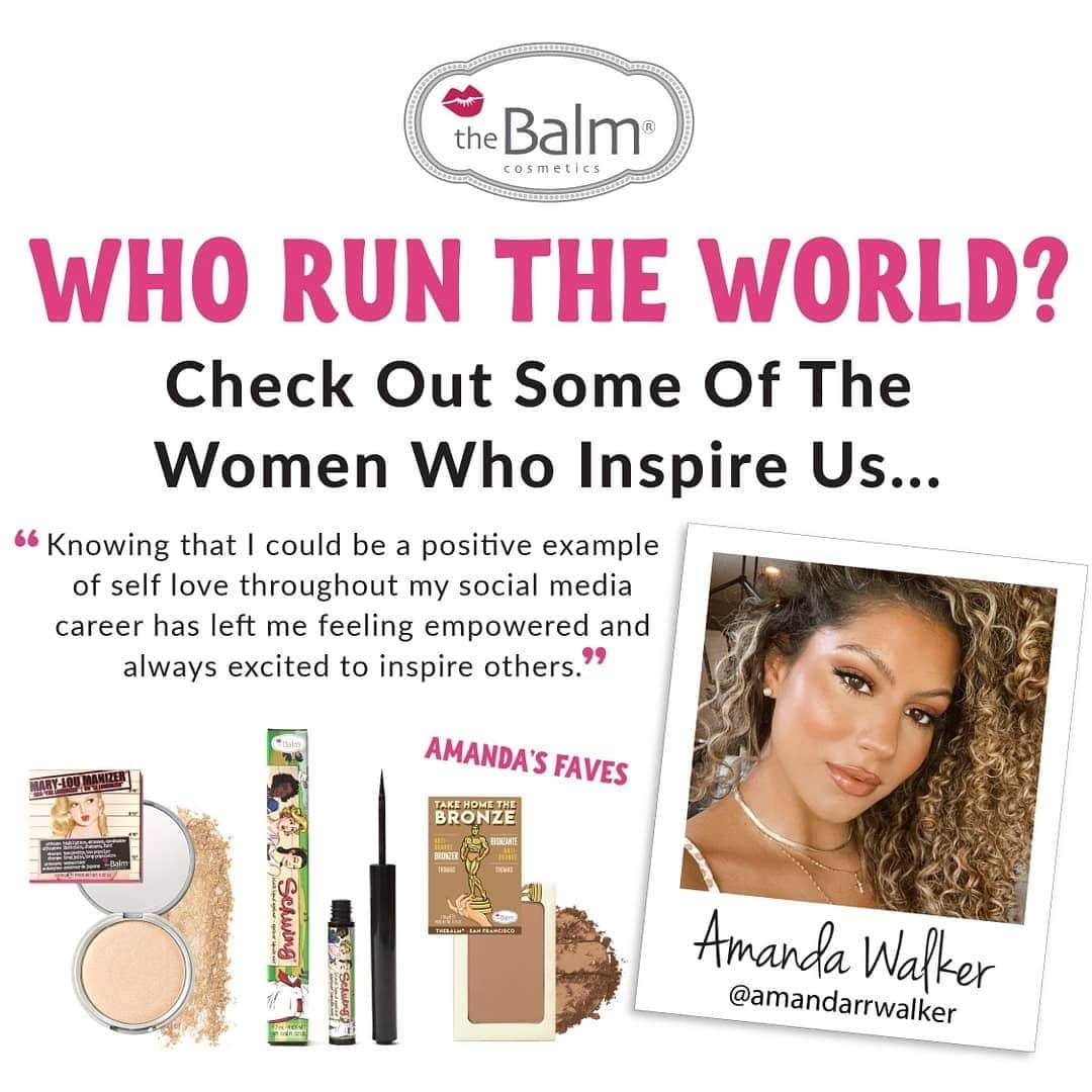 the Balmのインスタグラム：「Let’s celebrate and inspire one another! @amandarrwalker 💖  join us all of March as we recognize strong women across the globe 🌎   #thebalm #thebalmeu #thebalmcosmetics #glam #makeup #beauty #crueltyfreebeauty」