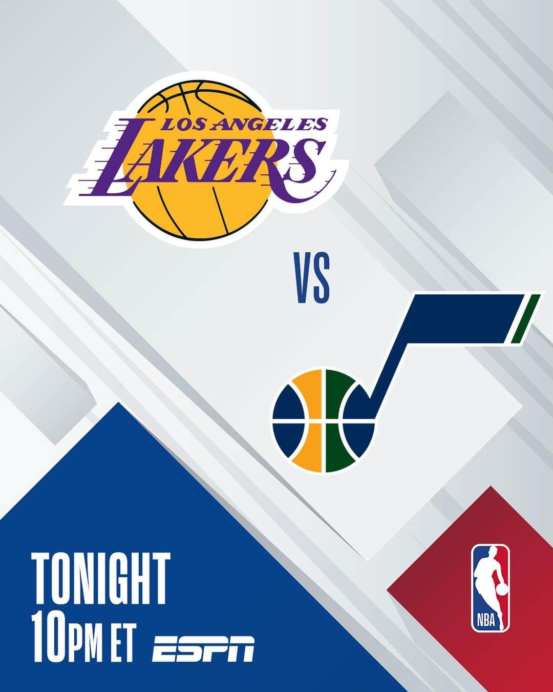 NBAさんのインスタグラム写真 - (NBAInstagram)「3️⃣🆚1️⃣  The @lakers visit the @utahjazz 10:00pm/et ESPN!」2月25日 4時23分 - nba