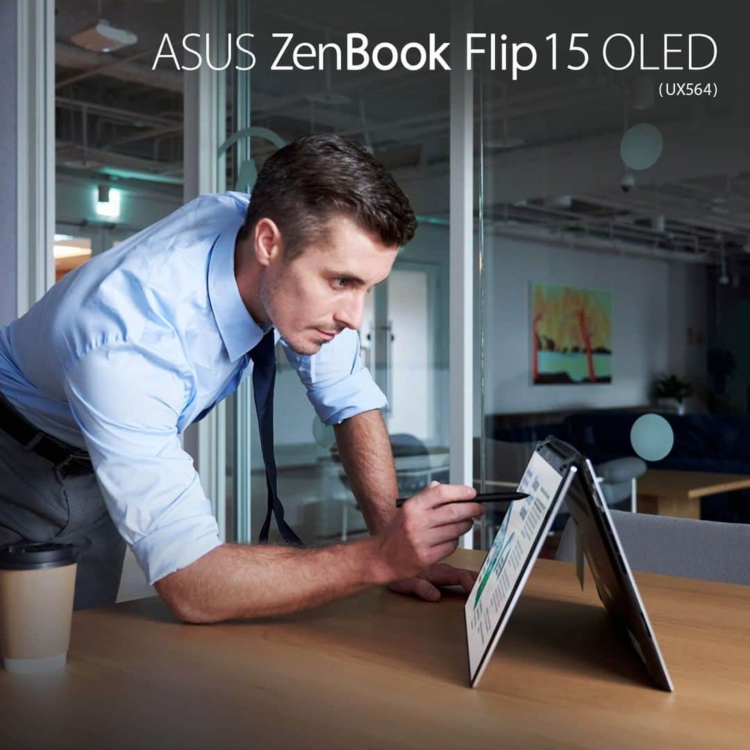 ASUSさんのインスタグラム写真 - (ASUSInstagram)「Tired of using your laptop in the same position all day? Try the Tent mode on #ZenBook Flip 15 OLED #UX564 to change it up and spur your creativity. 💡✨」2月24日 19時45分 - asus