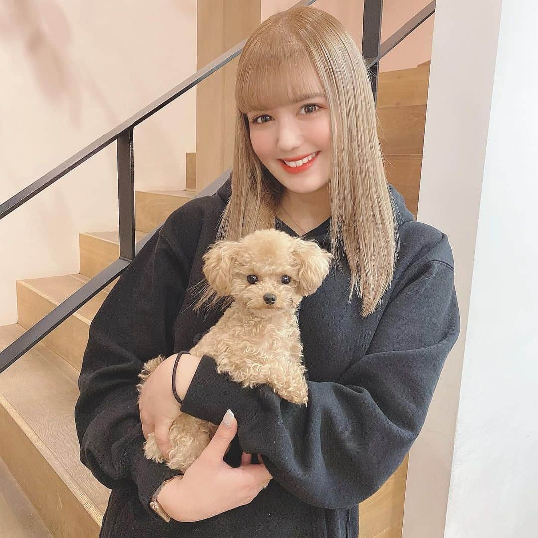 紗蘭さんのインスタグラム写真 - (紗蘭Instagram)「最近のブーとの2ショット🐶💕 最近よく質問頂くんだけど、私なりの人生において大切にしてることは、常にポジティブでいること！❤️ ネガティブなことは考えないよ😉👌🏻 自分がネガティブだと周りにも影響しちゃうから常にハッピーオーラ全開で周りを笑顔にしていこー✨✨ @ahamo_official のアカウントで取材してもらったのでよかったら覗いてみてね👌🏻 サービス提供開始までキャンペーンもやってるよ！😊 先行受付でdポイント3,000ポイント（期間・用途限定）もらえるんだって！😳💕 #PR #ahamopeople  #docomo #ahamo  #5G #つながりによろこびを #アハモ」2月24日 20時03分 - saracchidayo