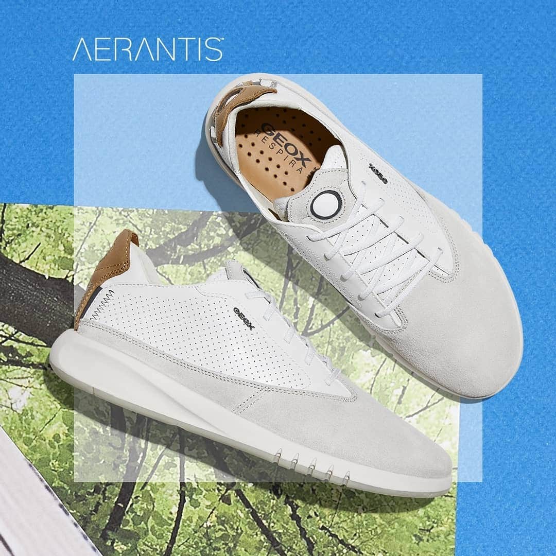 ジェオックスのインスタグラム：「BREATHE EASY with Aerantis sneakers: a unique Net Breathing System for extra ventilation and comfort.   Move with ease, wherever you go.  ​ ​ ​#geox #geoxshoes #expressyourworlds」