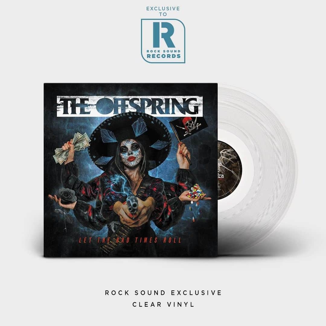 Rock Soundのインスタグラム：「A ROCK SOUND RECORDS EXCLUSIVE: The Offspring’s brand new album ‘Let The Bad Times Roll’ on beautiful clear vinyl.    Only 500 of this lovely variant of the band's first album in nine years are ever being made. That’s it.  Don’t want to miss out? Act fast and get to store.rocksound.tv/offspringRS-in」