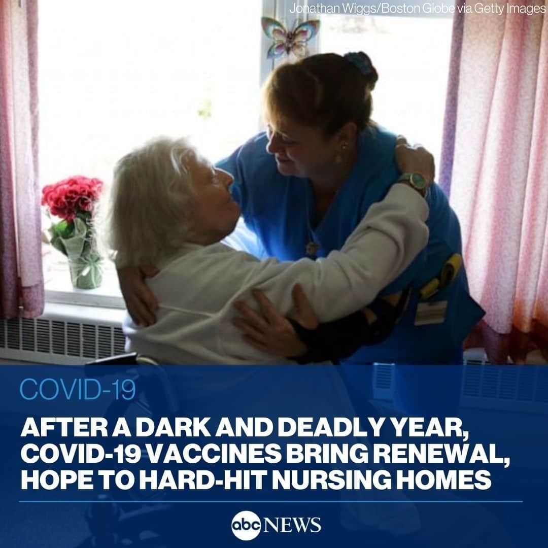 ABC Newsさんのインスタグラム写真 - (ABC NewsInstagram)「After a dark and deadly year, COVID-19 vaccines are bringing renewal, hope to hard-hit nursing homes. MORE AT LINK IN BIO.⁠」2月24日 20時07分 - abcnews