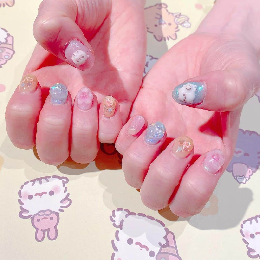 のインスタグラム：「ポメラニアンもちしか勝たん❕❕❕ * * #ポメラニアンもち #newnail #newnails💅 #nails #nailstagram  #ネイル #ちゅるんネイル #キラキラネイル #春ネイル #ゴテゴテネイル #ピンクネイル #3dネイル #キャラクターネイル #キャラネイル #bettynail #渋谷ネイル #可愛い #l4l #followforfollowback #followｍe #いいね返し #いいねした人で気になった人フォロー」