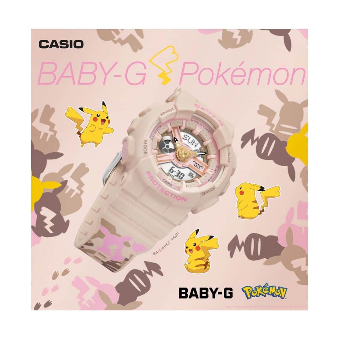 ifca showroomのインスタグラム：「.﻿ BABY-G×ピカチュウのコラボモデル⚡️ ﻿ ﻿ ﻿ ﻿ ﻿ ﻿ #BABY_G#ピカチュウ#ピカチュウコラボ#ポケモンコラボ#Pokemon#Pikachu#ベイビージー#カシオ#CASIO#腕時計」