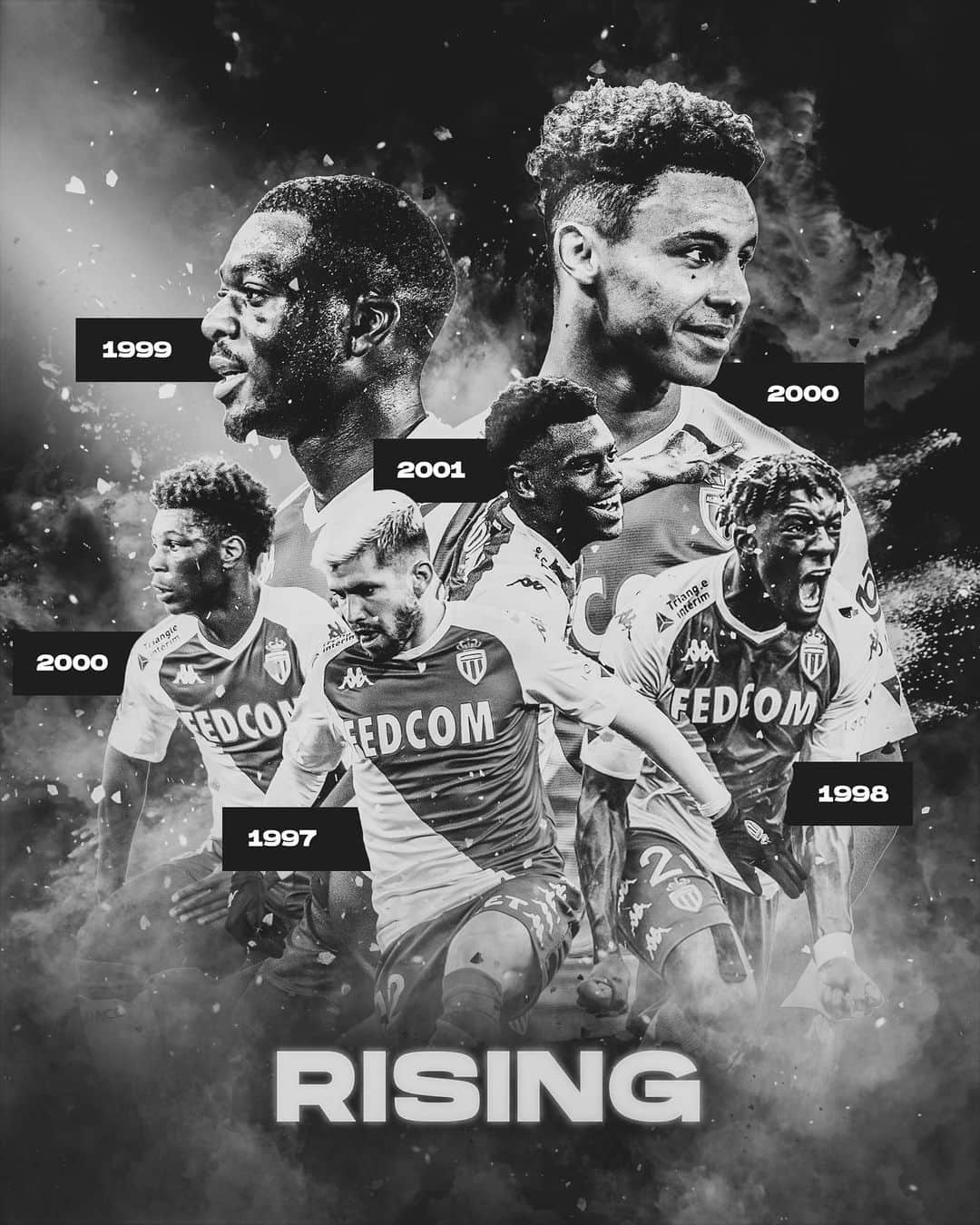ASモナコのインスタグラム：「6️⃣ players U23 were on the pitch against PSG 🔥 #RISE 6️⃣ joueurs U23 titulaires face au PSG 🔥 #RISE」