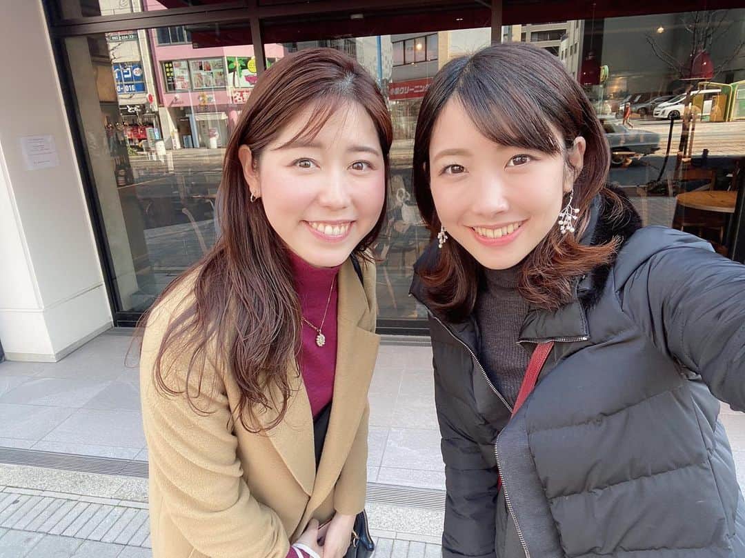 中根夕希のインスタグラム：「♡ この間…大重麻衣ちゃんに会いました☺︎ 相変わらず、癒されましたぁ☺️☺️ お互いの近況報告。 時間はいくらあっても足りない〜！ らぶなのです☺️ そして、大重ちゃんもインスタ始めてますよ！ 是非フォローを🌟 @mai_oshige  #大重麻衣　#同期 #アナウンサー #広島」