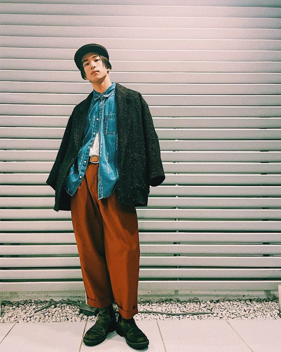 古幡亮（WATWING）のインスタグラム：「#RYOのきょー服  みんなまだ寒い&花粉！ 体調気をつけてね〜☺︎☺︎☺︎」