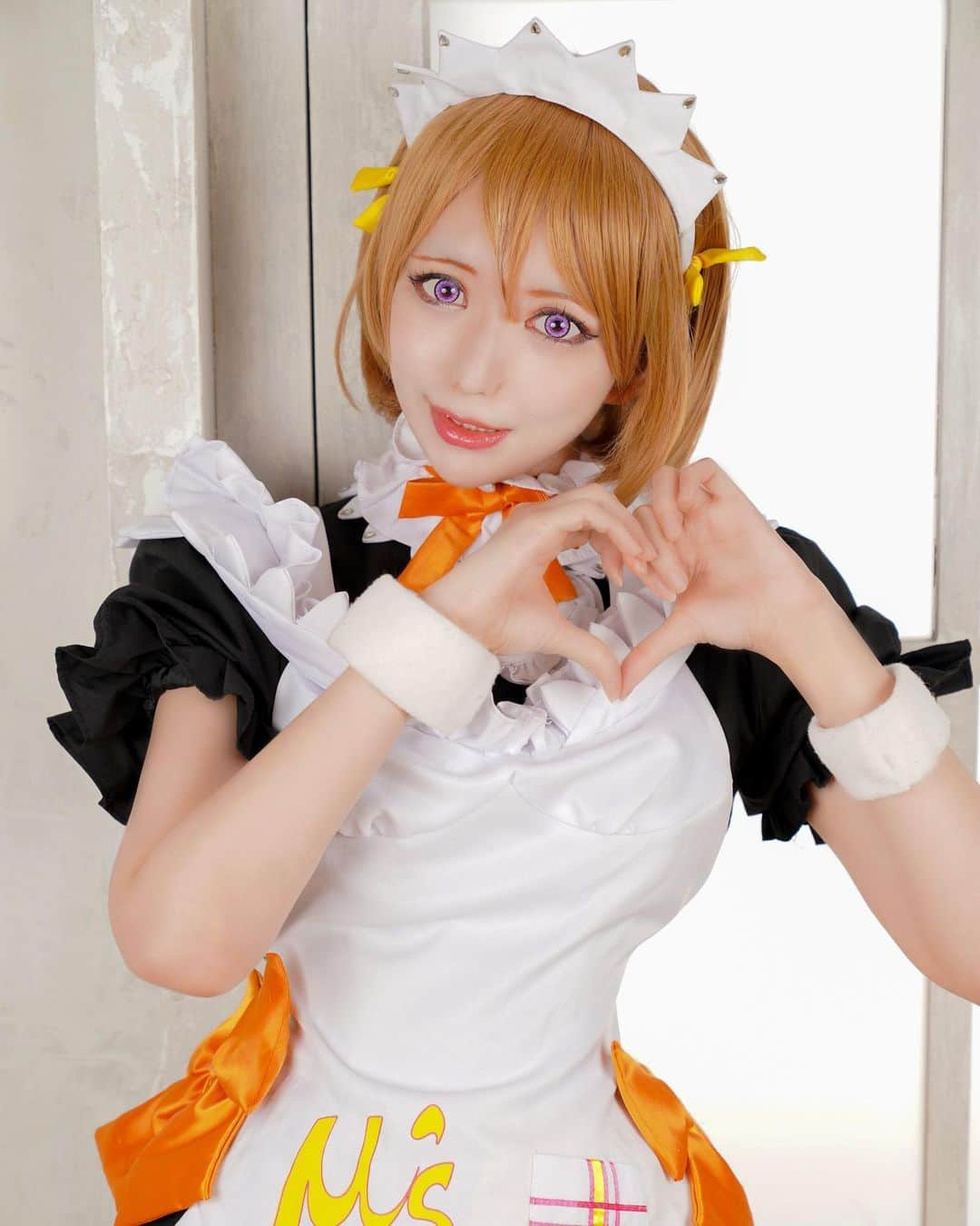 優月心菜のインスタグラム：「ラブライブ！　小泉花陽 もぎゅっと"love"で接近中！  photo by結城雅弘さん スタジオ　ぷろっとあーと2  #ラブライブ #ラブライブコスプレ #ミューズ #小泉花陽  #小泉花陽コスプレ #もぎゅ #もぎゅっとloveで接近中 #コスプレ #cosplay  #cosplayer #かよちん #スタジオプロットアート #バレンタイン #メイド服 #ぷろっとあーと #プロットアート #plotart」