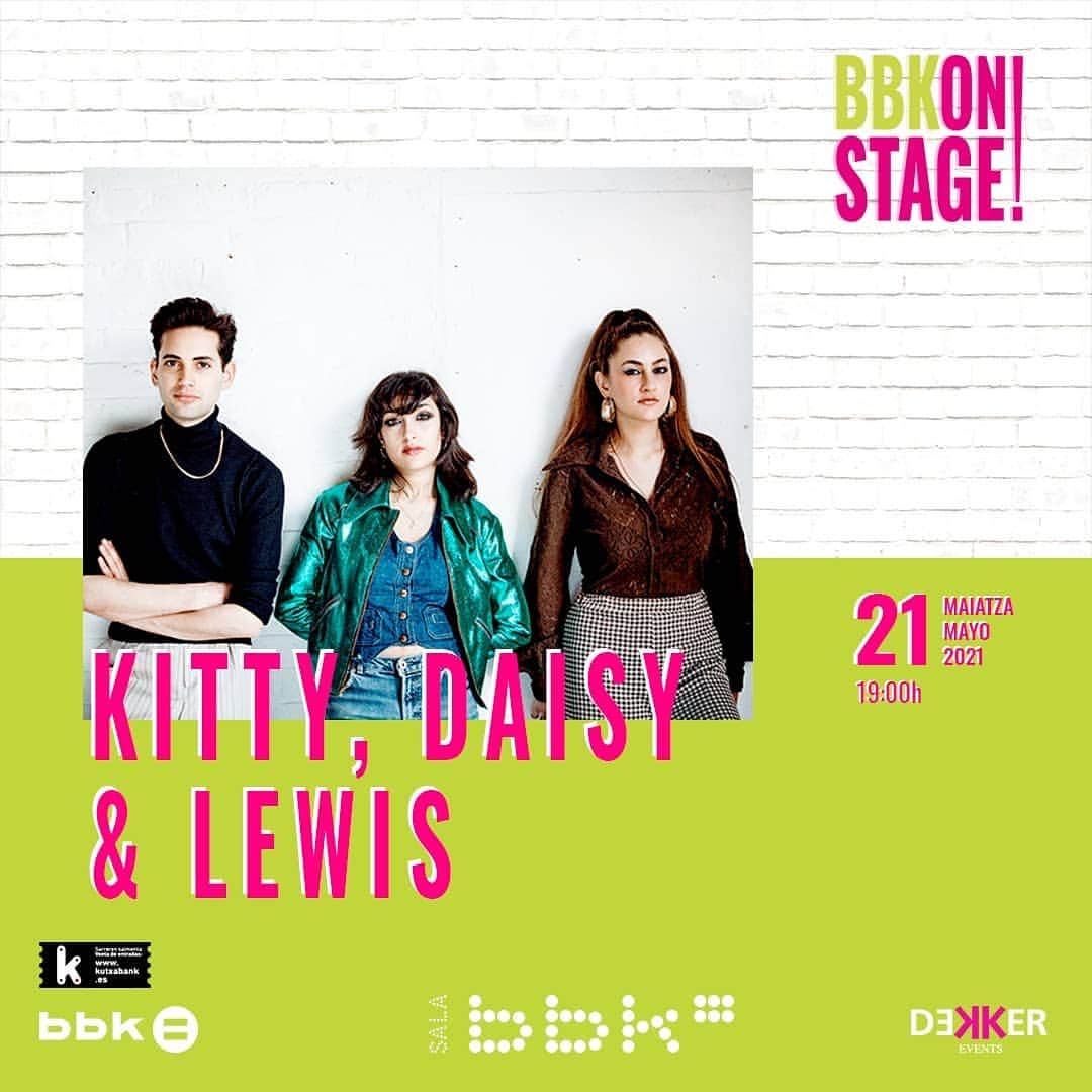 キティー・デイジー＆ルイスのインスタグラム：「Bilbao! We're planning a special show for you with just the three of us 😎😎😎 Hopefully see you 21st May, fingers and legs crossed 🤞🏽 TICKET LINK IN BIO」