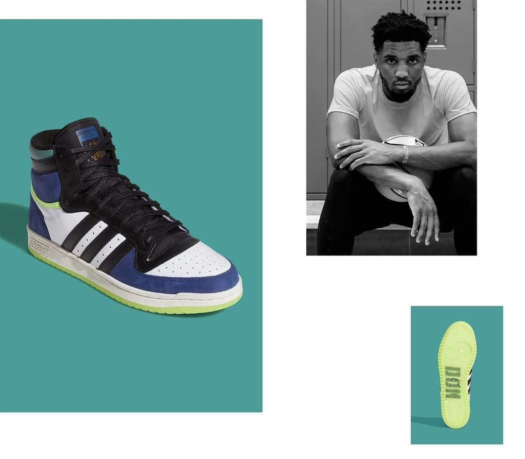Foot Lockerのインスタグラム：「This special edition @adidasoriginals Top Ten pays tribute to  @spidadmitchell’s journey in the league! The Adidas Top Ten 'Don' is available now online.」