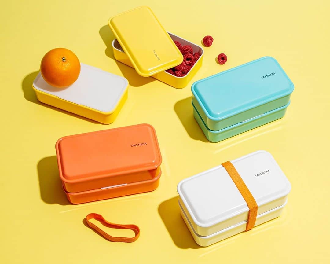 TAKENAKA BENTO BOXのインスタグラム：「BENTO SNACK DUAL collection🌈⁠ ⁠ This style is larger than the BITE DUAL Bento Box, and will safely hold more food! ⁠ ⁠ Takenaka Bento box are all made from recycled pet bottles!⁠ Get one for yourself to start on the journey of sustainability🌱⁠ ⁠ Explore more colors! Link in bio⬆️」