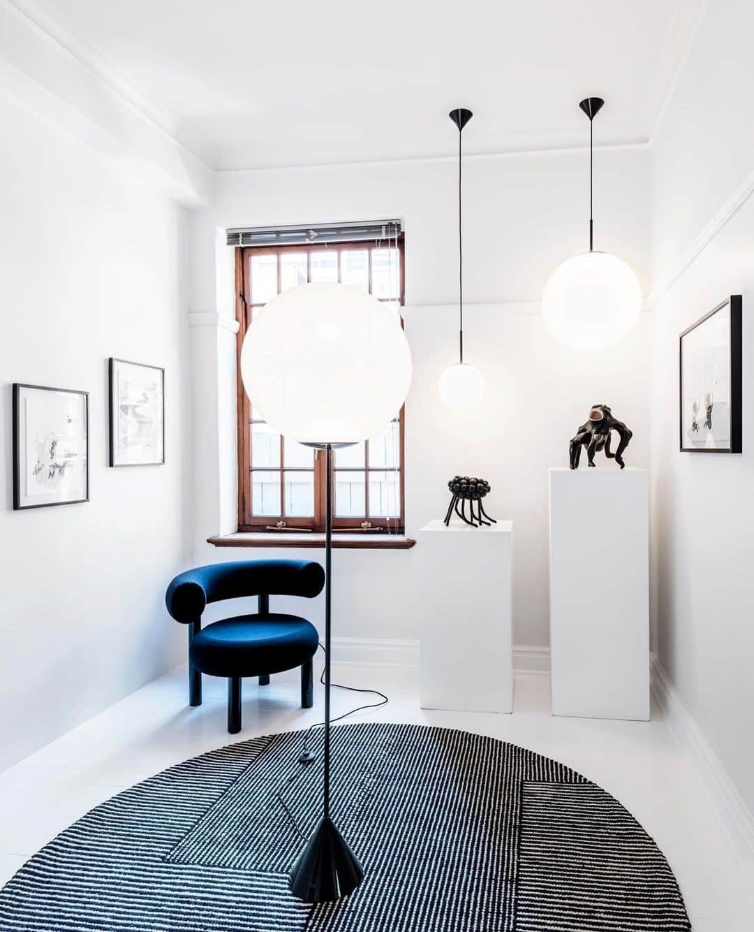 のインスタグラム：「The OPAL floor light and pendants with the FAT chair inside @___thefourth___ ⁠ ⁠ As featured in @apartment.vol⁠ Thanks @crema.design」