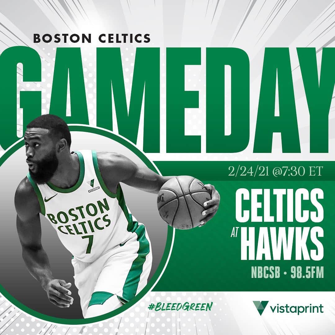 ボストン・セルティックスさんのインスタグラム写真 - (ボストン・セルティックスInstagram)「TONIGHT ☘️ Celtics at @atlhawks, 7:30 p.m. on @nbcsboston and @985thesportshub #BleedGreen #BOSvsATL #LetsGoCeltics」2月25日 0時48分 - celtics