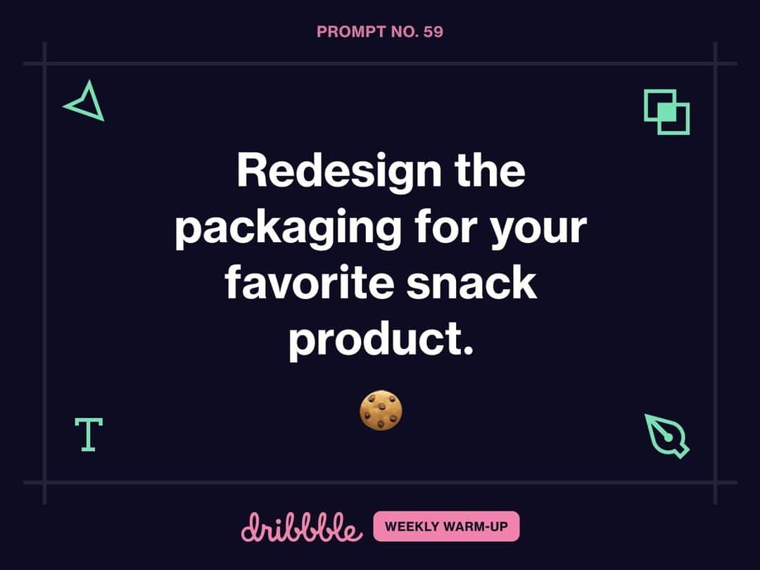 Dribbbleさんのインスタグラム写真 - (DribbbleInstagram)「💪 Ready to flex those creative muscles? This week's #DribbbleWeeklyWarmup challenge is to redesign the packaging of your favorite snack! 🍿🍫🧀🍊⠀ ⠀ Tap the link in our bio to get in on the action and rebound your shot by March 1. ⠀ ⠀ Happy designing, Dribbblers! ⠀ ⠀ #design #branding #packagingdesign #designchallenge #dribbble」2月25日 1時26分 - dribbble