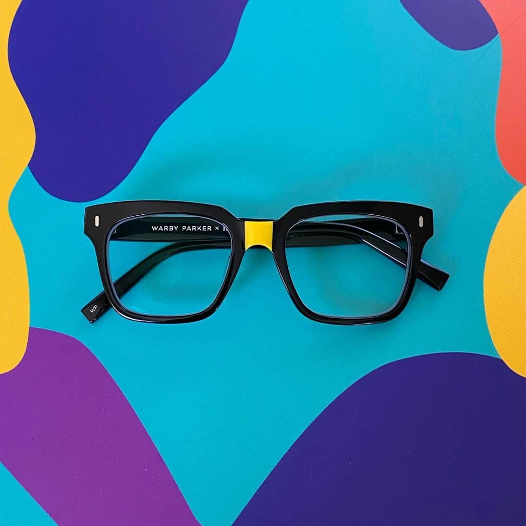 のインスタグラム：「In collaboration with @i_am_other, this limited-edition adaptation of Winston is trimmed with stainless steel plaques at the temple and a band of yellow encircling the nose bridge. It’s our stylish riff on taped-up glasses, now a bright symbol of happy, ambitious individualism 💫👓」