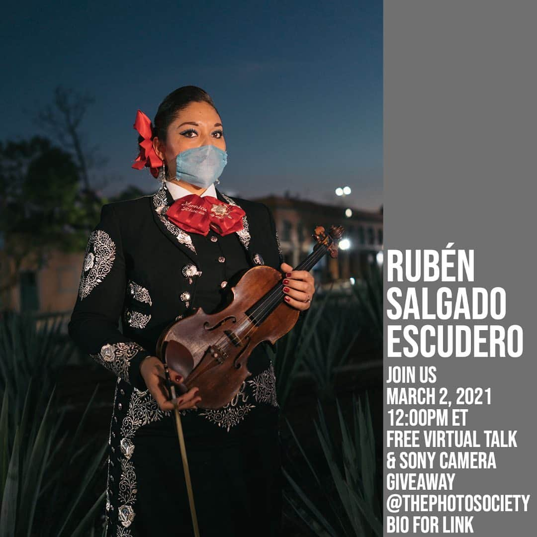 thephotosocietyさんのインスタグラム写真 - (thephotosocietyInstagram)「Join us on March 2, 2021 at 12:00PM ET for a FREE talk and @SonyAlpha camera giveaway featuring photographer Rubén Salgado Escudero! Follow the link in our bio and register now!  - Photographer Rubén Salgado Escudero will briefly discuss the transition of being a character animator in the video game industry to becoming a National Geographic contributing photographer and explorer. He will also show and explain the project he developed with support from a @SonyAlpha Grant. 'A Song of Hope' addresses the challenges of Mexico City's Mariachi musician community during the COVID-19 Pandemic. In addition to photo-reportage, he developed a platform using 360 virtual reality video where the public could order serenades for their loved ones around the world. The campaign not only brought joy to the song recipients but lent dignity and much needed financial assistance to the musicians in such a challenging moment. - The talk will be followed with a Q&A session. One lucky participant will have the chance to win a Sony ZV-1.  - This event is made possible with the support of our friends @SonyAlpha  - #photojournalism #mexicocity #mariachi #mariachiband #sonyalpha @thephotosociety」2月25日 2時15分 - thephotosociety