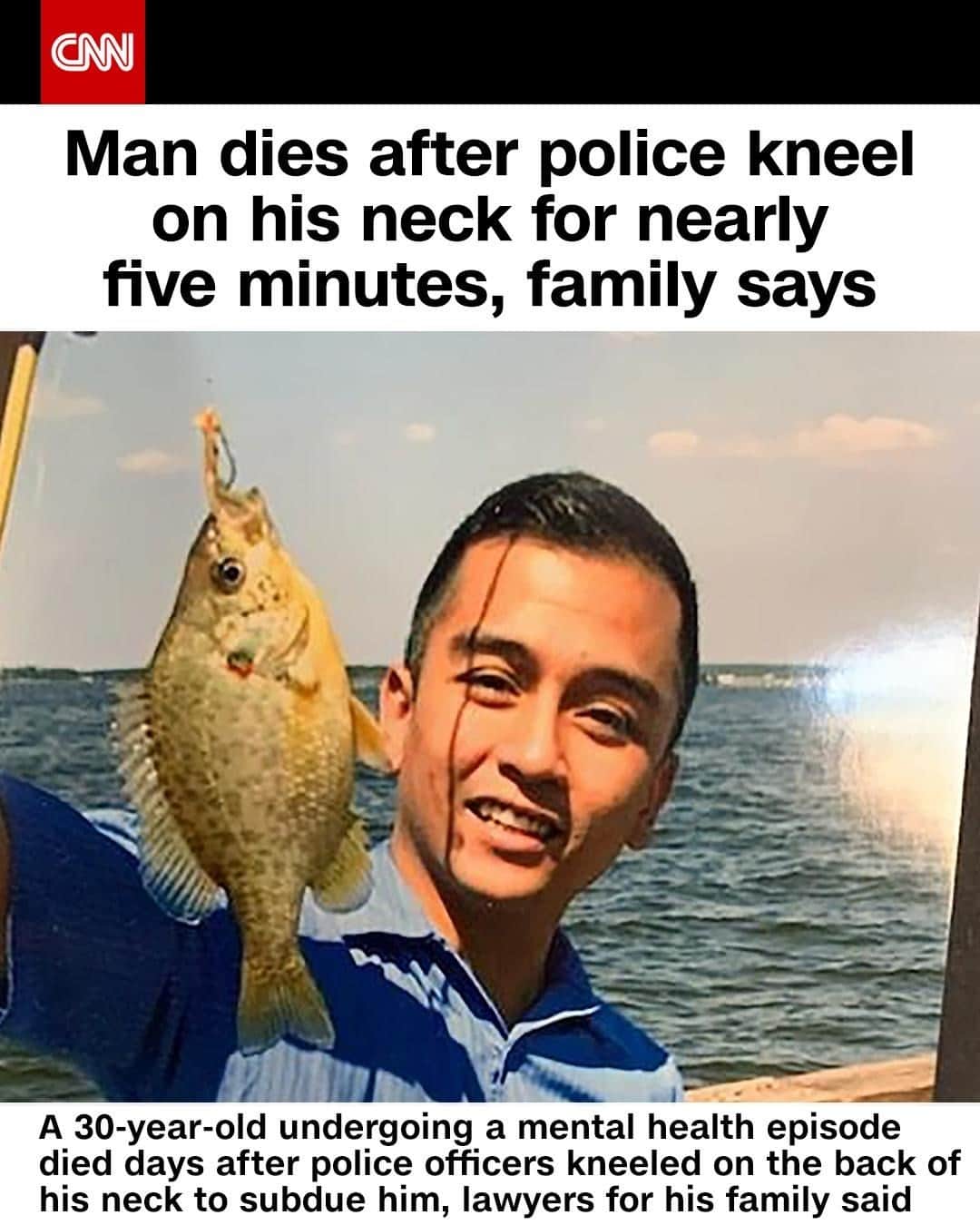 CNNさんのインスタグラム写真 - (CNNInstagram)「A 30-year-old Northern California man undergoing a mental health episode died days after police officers kneeled on the back of his neck for nearly five minutes to subdue him, lawyers for his family said. Angelo Quinto had been "suffering from anxiety, depression, and paranoia for the previous few months," his family's attorneys said in a wrongful death claim, filed on February 18. His sister called police to their home on December 23 because she feared he would hurt their mother, family lawyer John L. Burris said. When two officers from the Antioch Police Department arrived, Burris said, they made no attempt to understand the situation and instead, immediately grabbed Quinto from his mother's arms. Quinto lost consciousness and was taken to a local hospital, where he was pronounced dead three days later, family attorneys say in the claim. Tap the link in our bio to learn more.⁠ ⁠ (📸: Law Office of John Burris)」2月25日 3時02分 - cnn