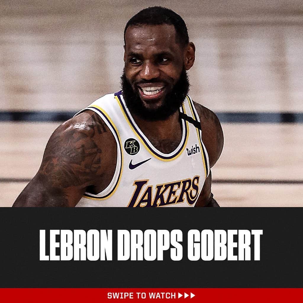 スポーツセンターのインスタグラム：「LeBron had Gobert slipping 👀」