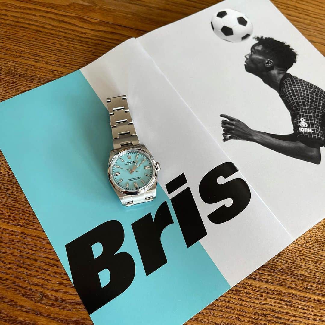 Hirofumi Kiyonagaのインスタグラム：「@soph_co_ltd  #fcrb #fcrealbristol  #rolexoysterperpetual36 #oysterperpetualturquoise」