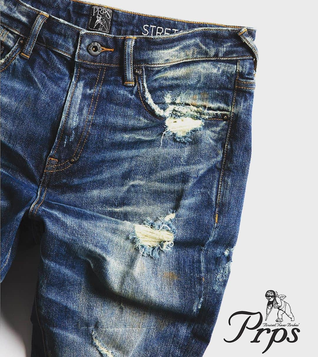 ピーアールーピーエスのインスタグラム：「PRPSJEANS SPRING COLLECTION ONLINE NOW go check PRPSJEANS.COM #bruisedneverbroken #prps #prpsjeans #prpsjeansco #jeans #denim #vintage #vintagedenim #vintagestyle #denimstyle #treatemtough #purpose #prpsgoods #prpsgoodsco #blm #blmmovement #blacklivesmatter #black #revolution #africa #blackart #fightingthegoodfight #weaintdeadyet #purposesounds #music」