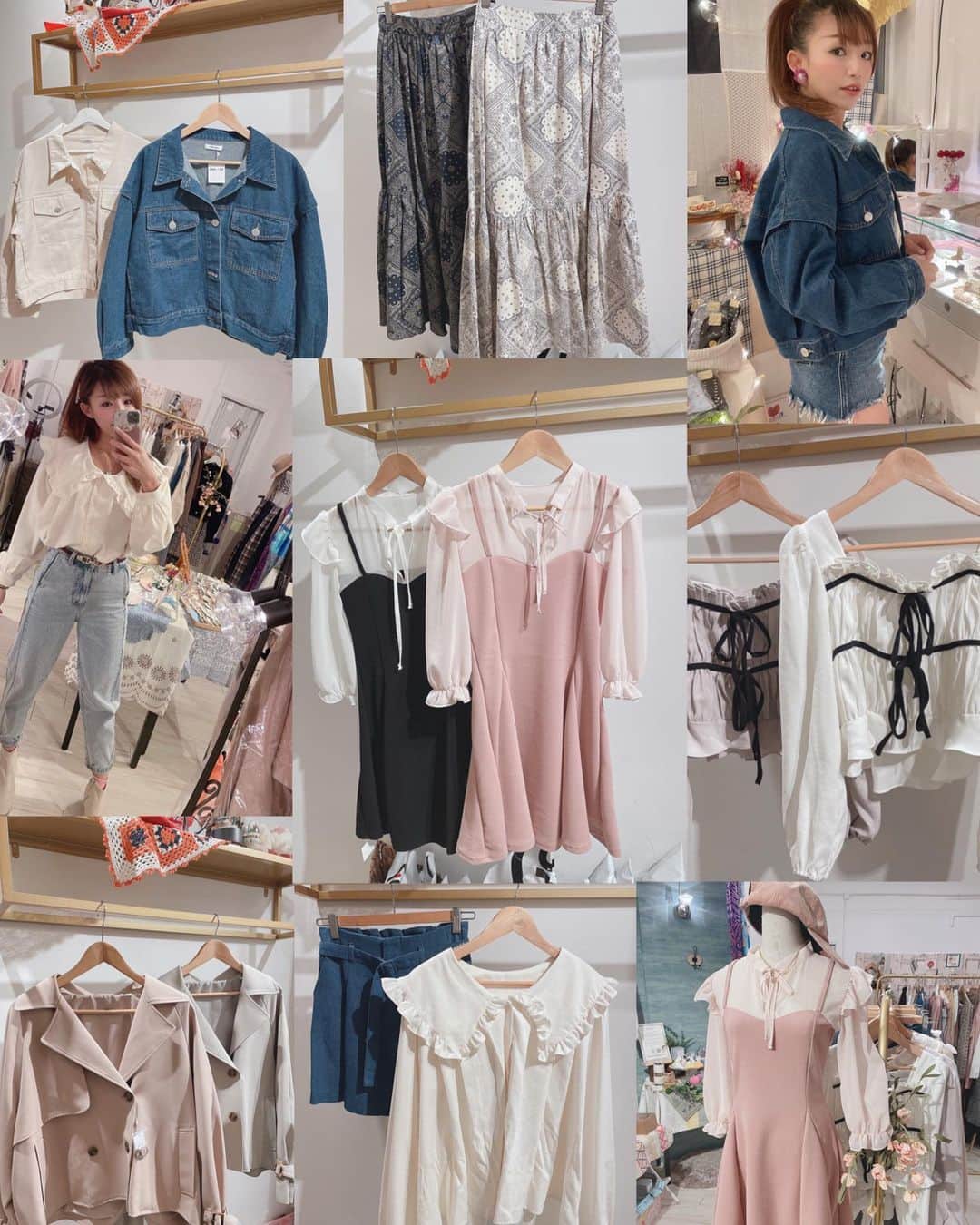Fleur Fleurのインスタグラム：「剛剛完成了market又要開始準備三月嘅新作上架 部份款式已經到荷🥳🥳🥳💛 歡迎大家上嚟門市試穿 或者直接購買 今次有好多春季外套同埋有領嘅單品🌸 呢幾日我哋陸續會update 🙌🏻」
