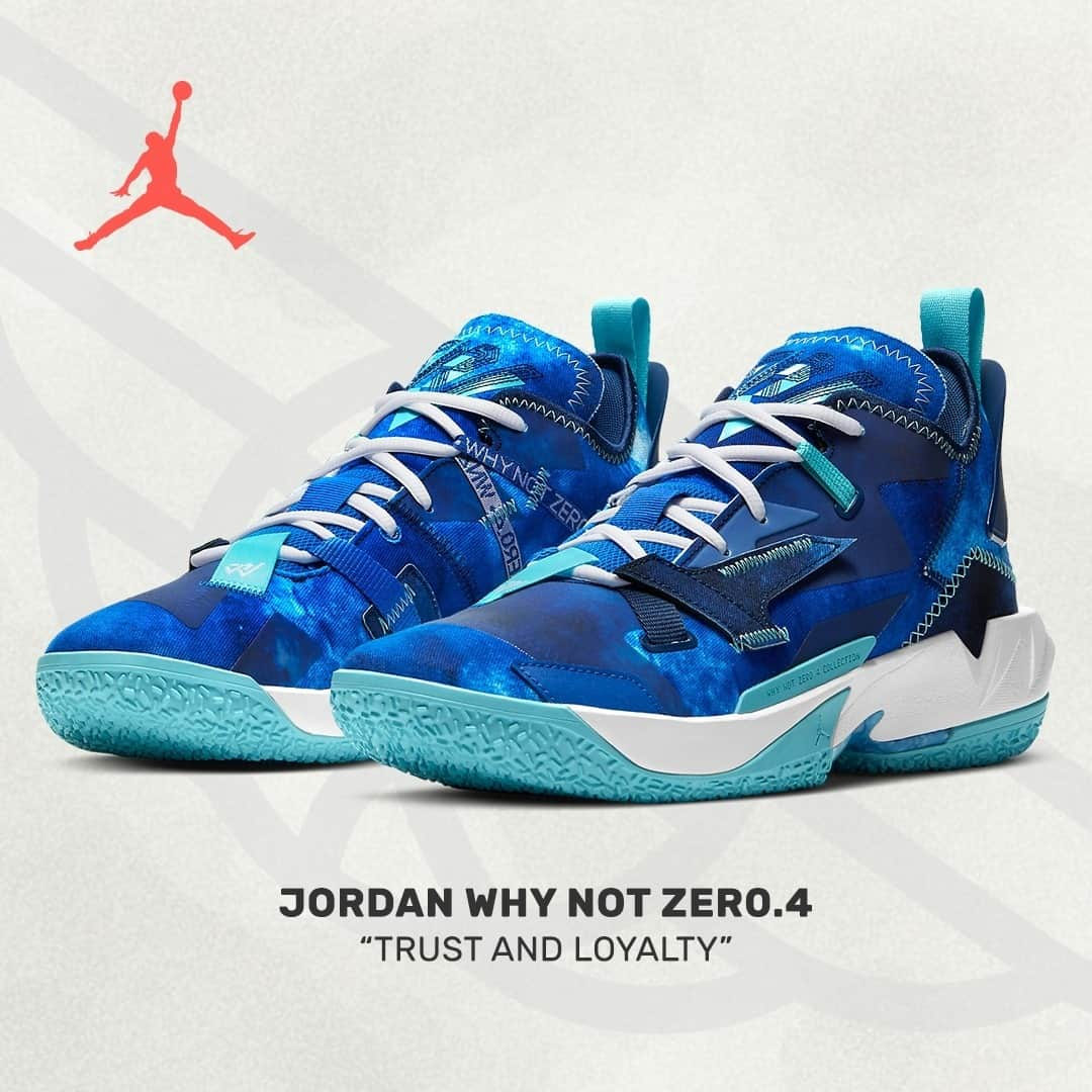 Sneaker News x Jordans Dailyさんのインスタグラム写真 - (Sneaker News x Jordans DailyInstagram)「The Jordan Why Not Zer0.4 colorways keep coming. This pair, dubbed the "Trust and Loyalty," covers most of the silhouette in a slightly patterned, dark blue shade. Will you be picking these up or passing?⁠ ⁠ For more details, hit the link in the bio #jordansdaily」2月25日 5時02分 - jordansdaily