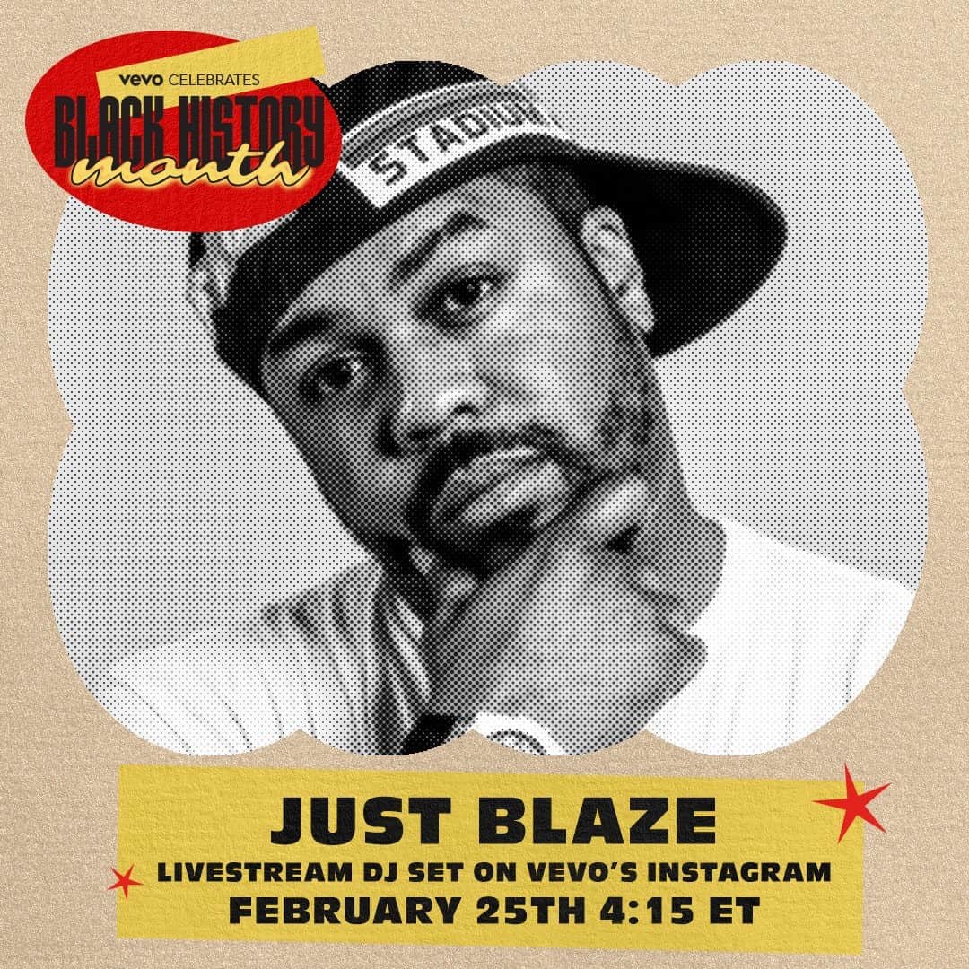 Vevoさんのインスタグラム写真 - (VevoInstagram)「Be here Thursday as the legendary @Justblaze takes over our IG Live to spin some classics in celebration of Black excellence. #BlackHistoryMonth」2月25日 5時15分 - vevo