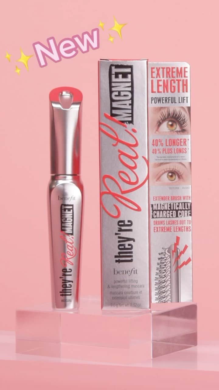 Benefit Cosmeticsのインスタグラム：「That fresh mascara feeling ✨ Our NEW #theyrerealmagnet mascara is here to take your lashes to even greater LENGTHS! #benefit」