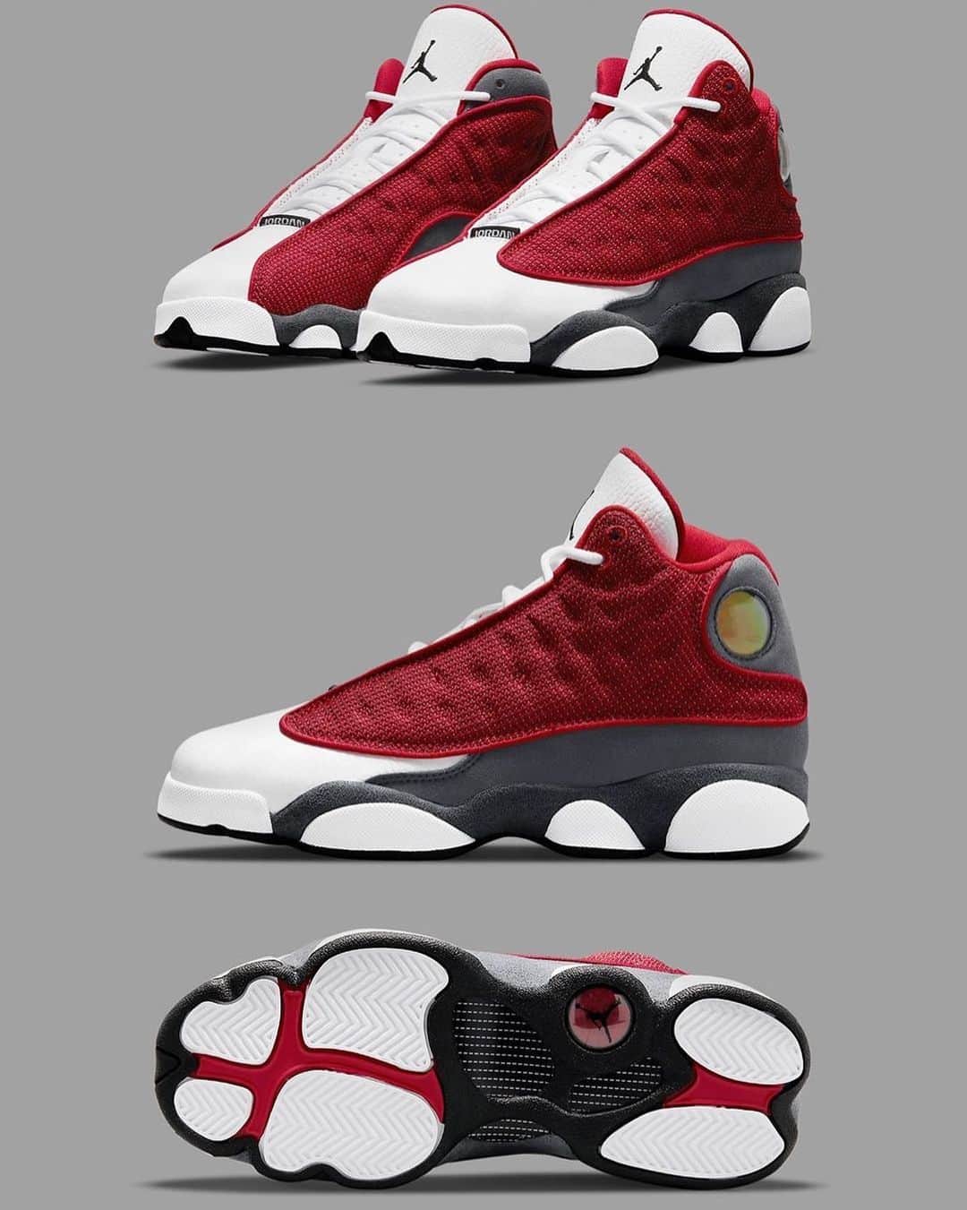 のインスタグラム：「The Air Jordan 13 #RedFlint is releasing May 8th.」