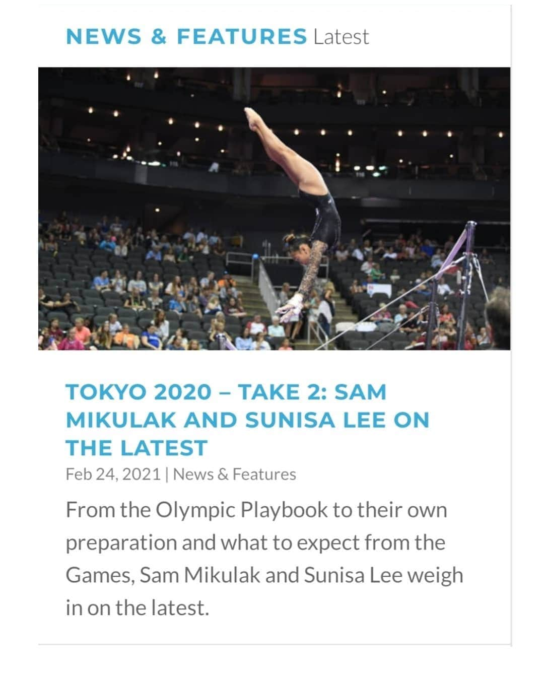 Inside Gymnasticsさんのインスタグラム写真 - (Inside GymnasticsInstagram)「Sam and Sunisa weigh in on the latest protocol for Tokyo and we take a look at the Olympic Playbook. See link in bio for the story!  #roadtotokyo2021 #insidegymnastics #interview #gymnasticslife」2月25日 8時09分 - insidegym