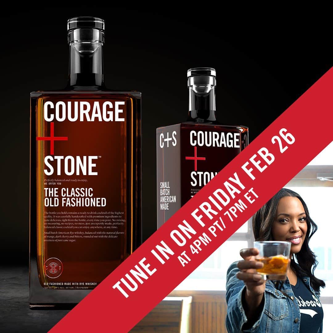 アイシャ・タイラーのインスタグラム：「I’ll be live with @gabbynikki this Friday at 7pm ET @uproxxlife on IG to chat about creating the delicious @courageandstone beverage line and how to level up your cocktail game. Come get your cocktail on y’all 🥃」