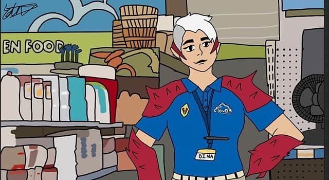 ローレン・アッシュのインスタグラム：「Look at this amazing Scorpia/Dina crossover art by @edens_embroidery! I love it so much!!! 😍」