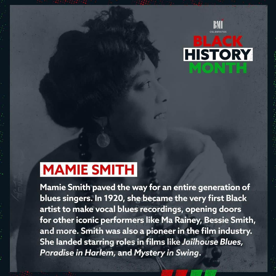 Broadcast Music, Inc.のインスタグラム：「Celebrating Mamie Smith this #BlackHistoryMonth! #MamieSmith」