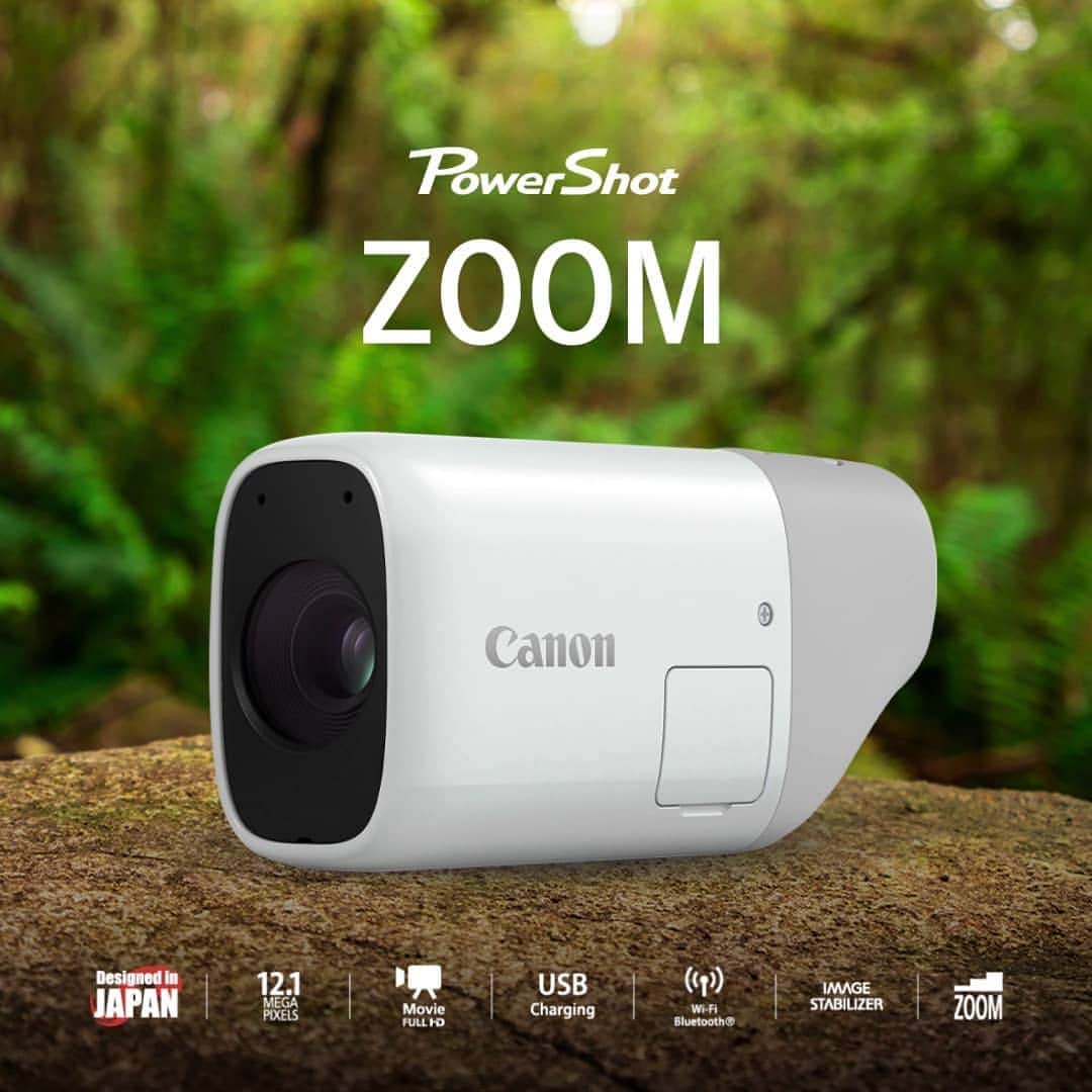 Canon Asiaのインスタグラム：「Going for an adventure? Then you’ll definitely need Canon PowerShot ZOOM, a brand-new concept camera that works like a powerful telescope in your palm. It will let you admire and capture all of nature’s beauty at up to 800mm CLOSER! 📸 . Super pocketable and elegantly designed to suit every style makes this a natural companion to tag along on all your adventures. 🤩  . You can also link it up with the Canon Camera Connect app and share what you’ve just captured with the world via social media! . See link in bio #canon #powershotzoom #minicamera #telephoto」