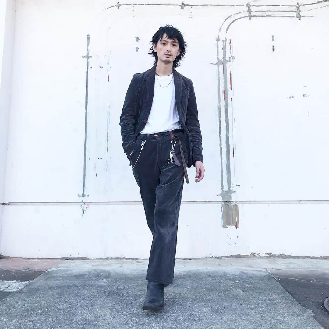 君嶋麻耶のインスタグラム：「set up #fashion #mensfashion #used #vintage #cordinate #コーディネート #コーデ #ファッション #メンズファッション #ユーズド #ヴィンテージ #usedclothing #古着」