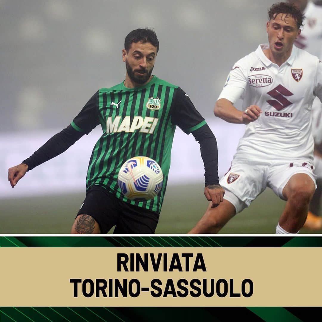 USサッスオーロ・カルチョのインスタグラム：「Ufficiale il rinvio di #TorinoSassuolo.   Il match sarà recuperato mercoledì 17 Marzo alle ore 15 🗓  #ForzaSasol」