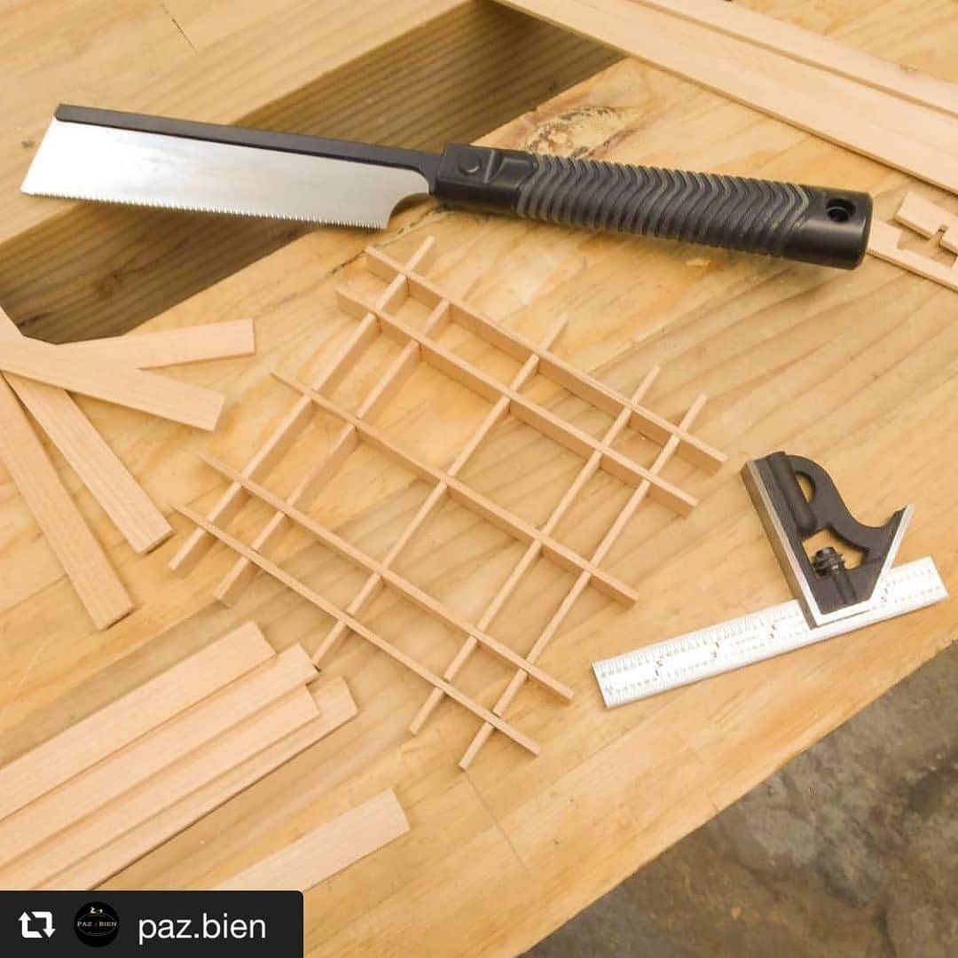 SUIZAN JAPANさんのインスタグラム写真 - (SUIZAN JAPANInstagram)「Great work!✨ Can't wait to see it completed!﻿ ﻿ #repost📸 @paz.bien﻿ Primer intento de kumiko﻿ ﻿ #kumiko #suizan #carpinteria #taller #woodshop #woodworking #woodwork #herramientas #tools #woodproject #maker #woodmaker﻿ ﻿ #suizanjapan #japanesesaw #japanesesaws #japanesetool #japanesetools #handsaw #pullsaw #dozuki #dovetail #woodworker #woodworkers #woodworkingtools #diy #diyideas #japanesestyle #japanlife」2月25日 14時51分 - suizan_japan