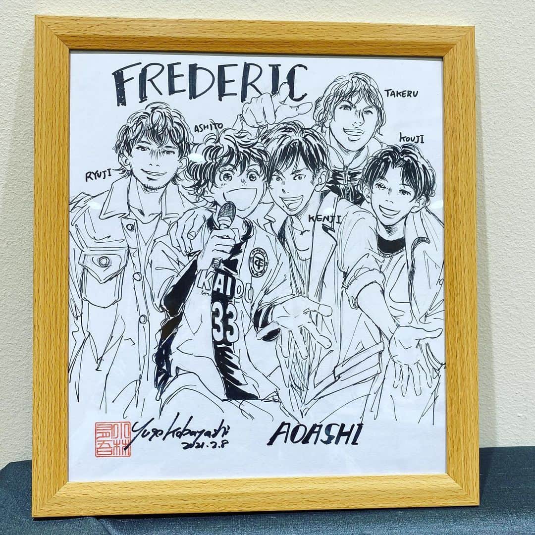 のインスタグラム：「最高にやばすぎるな！ 俺めっちゃサッカー上手そう #フォワード顔  #アオアシ #Jリーグ #フレデリック」