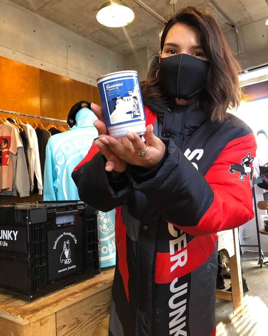 ケリーアンのインスタグラム：「「お疲れ様です♪」  サッカージャンキー 2021 A/W 展示会でマネージャーになる夢が叶いました⚽️✨😂www  カタログモデル務めさせていただいてます🤩店頭やWebでチェックしてね！ @soccerjunky_official @claudiopandiani」