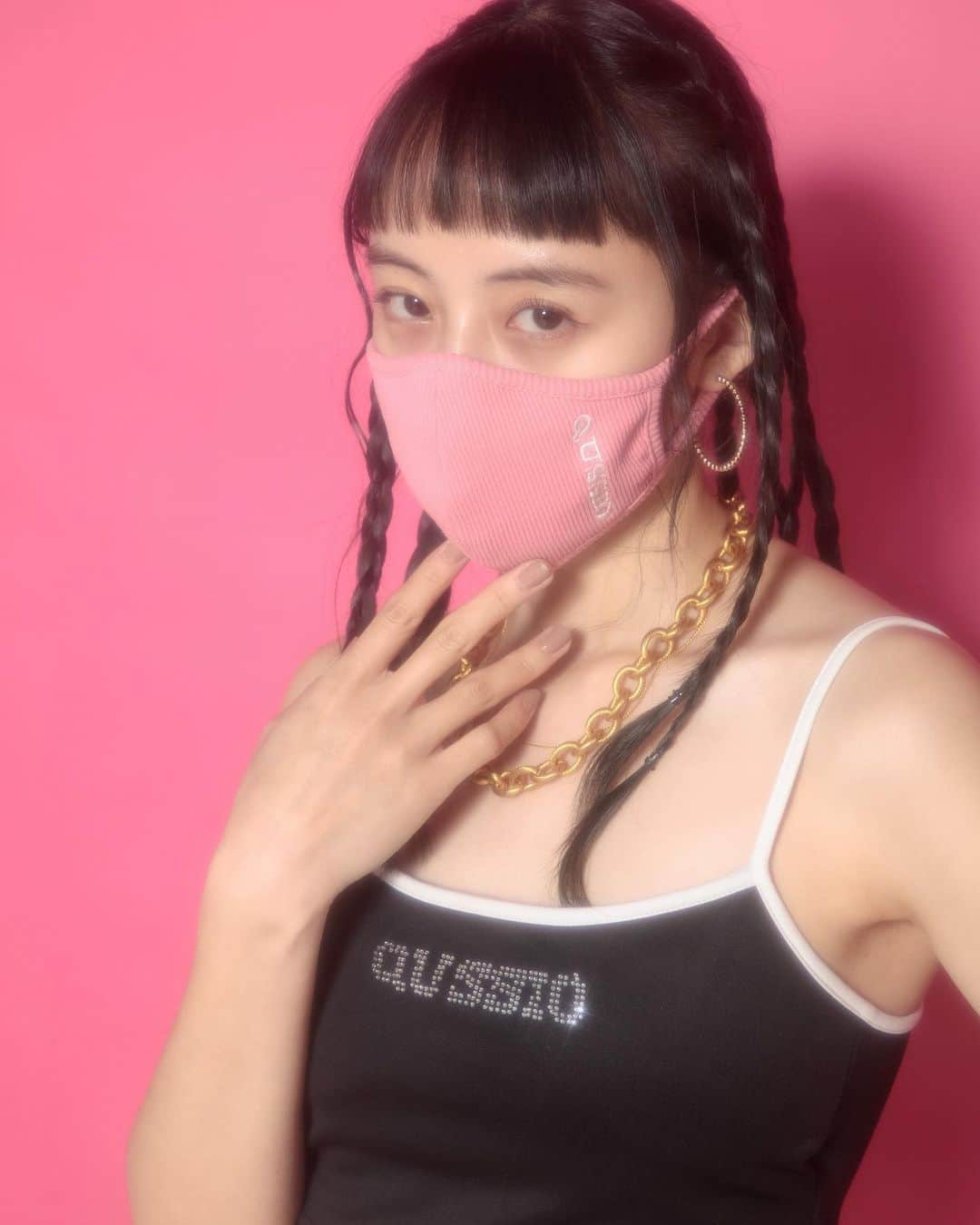 QUSSIO RTW from Tokyoのインスタグラム：「SIDE SLIT LEGGINGS&MASK / PINK」